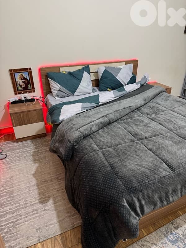 For Sale: Queen Bed with Storage & Mattress 2