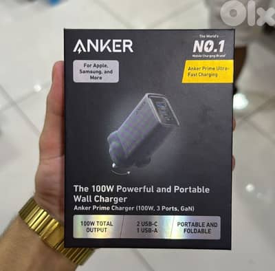 Anker Prime charger 100w 3 ports 3pin