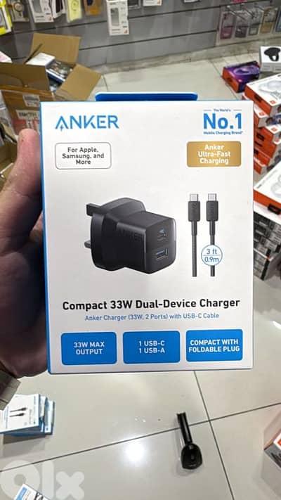 Anker 323 charger 33w Dual-Device charger with usb-c Cable