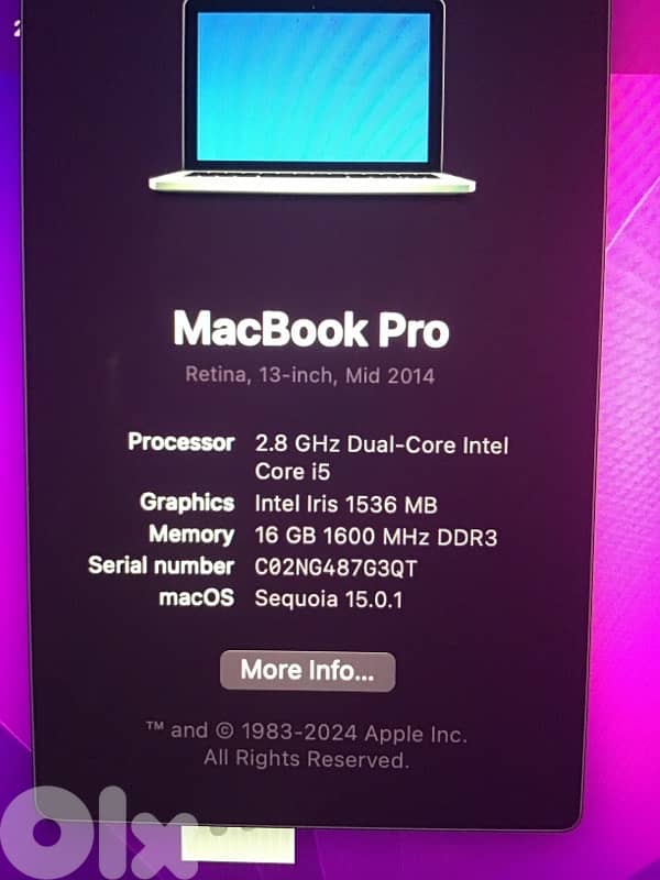 Macbook pro retina 13 inch mid 2014 2