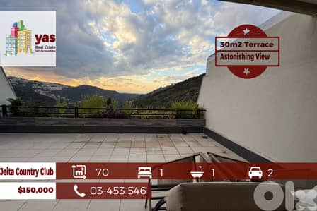 Jeita Country Club 70m2 | 30m2 Terrace | Excellent Condition | Luxury