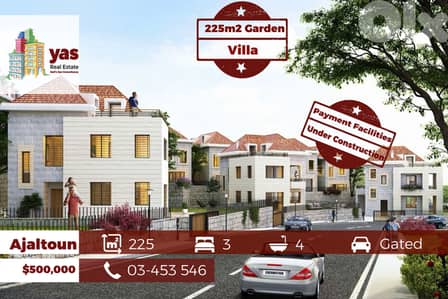 Ajaltoun Valley | 225m2 Villa | 225m2 Garden | Gated Community | WA