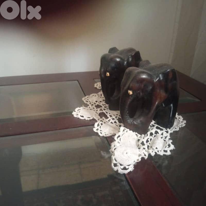 4 authentic African wooden figures 2