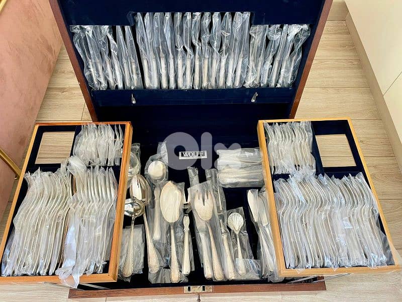 prata wolf complete set in box,126 pieces,best cutlery 18/10 1
