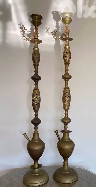 Large Decorative Brass Hookah – 160 cm Height Large Decorative Brass Hookah – 160 cm Height