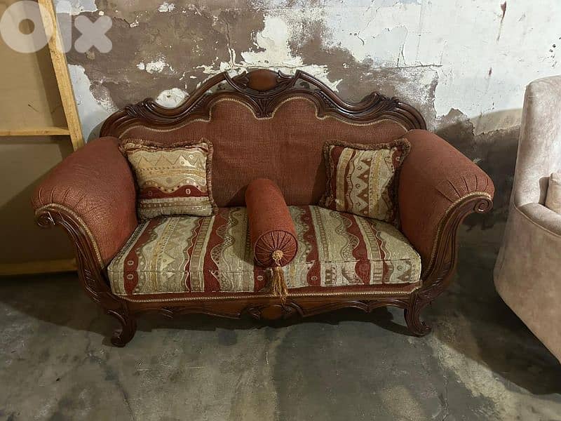 طقم كنبايات خشب زان اربع قطع 3