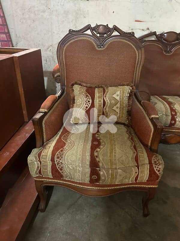 طقم كنبايات خشب زان اربع قطع 5