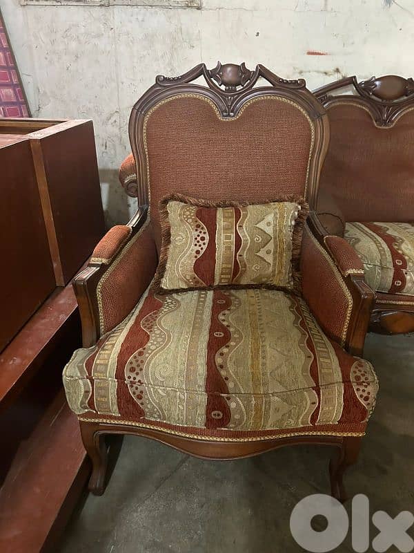 طقم كنبايات خشب زان اربع قطع 6