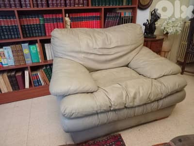 Italian Seat Real Leather 120x100x90cm