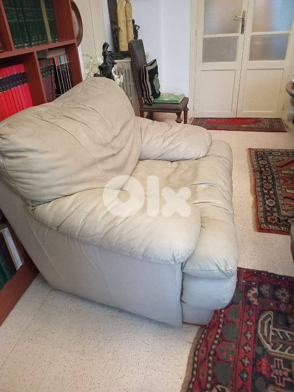 Italian Seat Real Leather 120x100x90cm 1