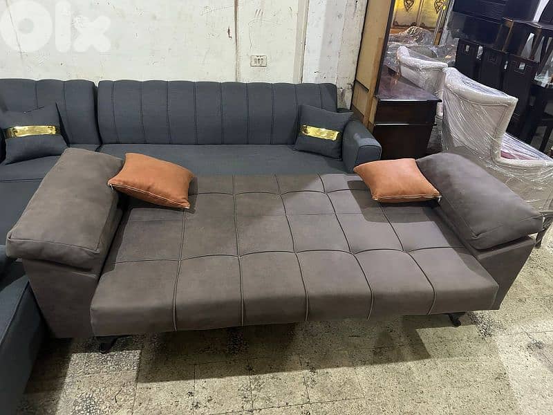 صوفا باد صندوق وتخت شبه جديدة 3