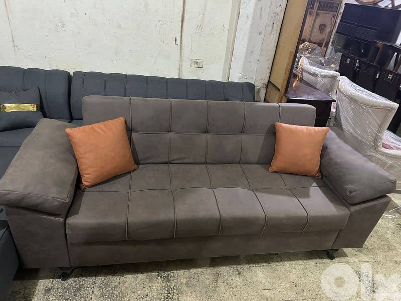 صوفا باد مودرن تركي بتفتح صندوق وتخت شبه جديدة 6