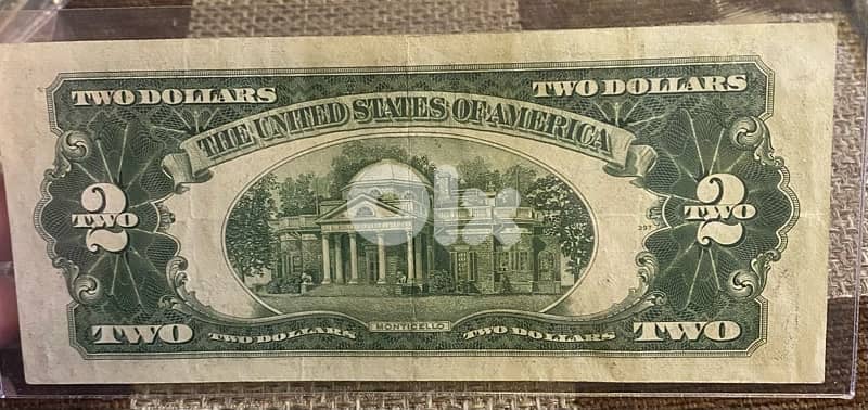 عملة أميركي ٢$ رد سيل سنة ١٩٥٣ 1