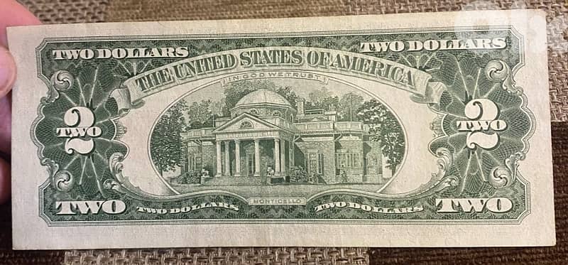 عملة أميركي ٢$ رد سيل سنة ١٩٥٣  2$ red seal 1953 1