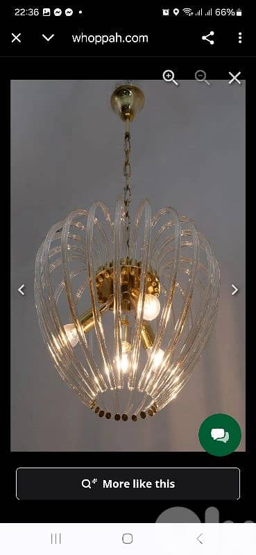 Chandelier in Murano Glass and Brass by Paolo Venini  Italy, 1950s 2