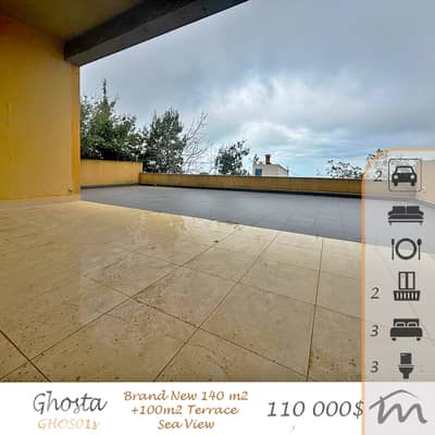 Ghosta | Brand New 140m² + 100m² Terrace | Open View | 2 Parking