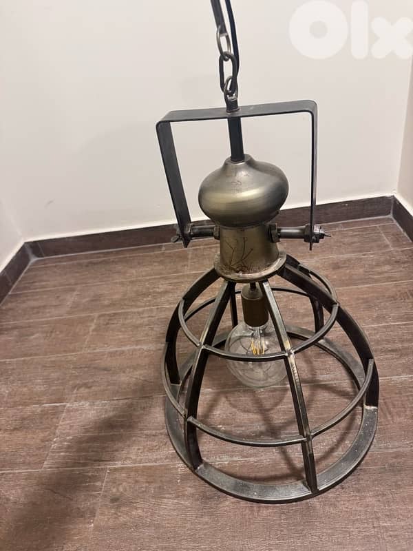 Industrial Vintage Metal Cage Pendant Light 1