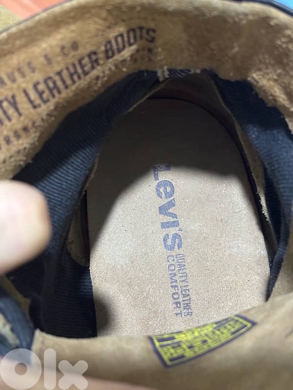 Levi's Emerson Black Leather Lace-Up Boots - Men’s Size 46 8