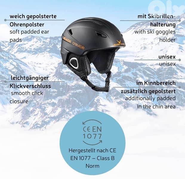 Black Crevice Kitzbühel Ski Helmet 1