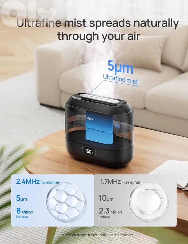 Dreo Bedroom Humidifiers, 4 Litre Cold Mist Smart Humidifier 4