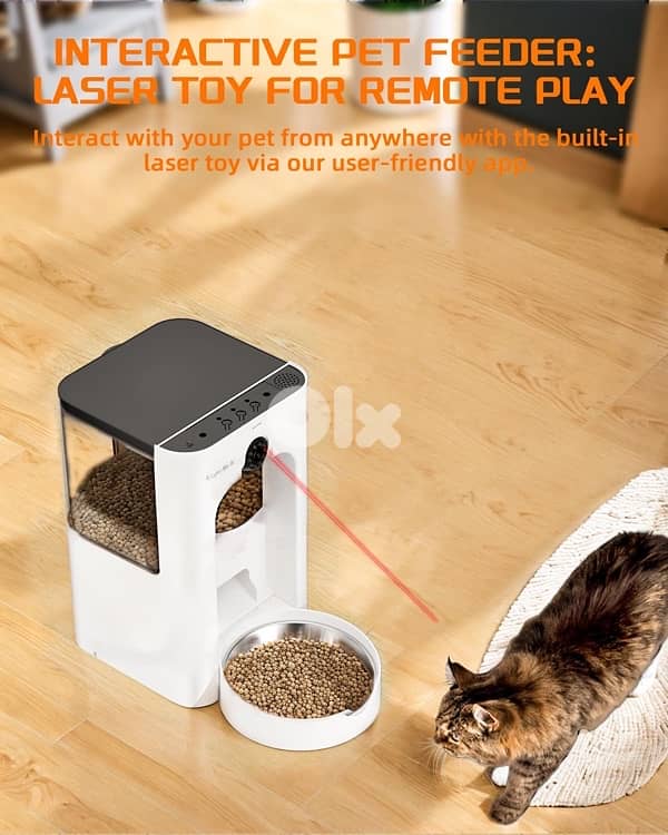 Automatic Cat Food Dispenser with Surveillance Camera, 4L 2