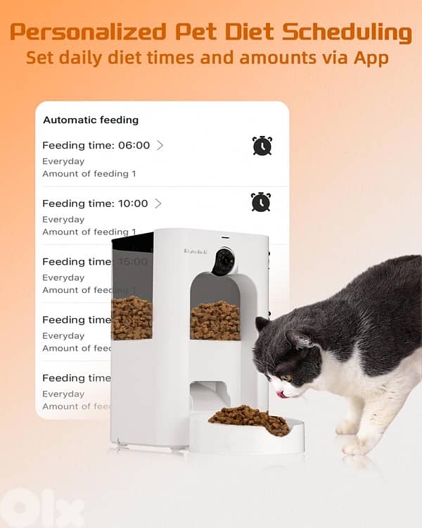 Automatic Cat Food Dispenser with Surveillance Camera, 4L 3
