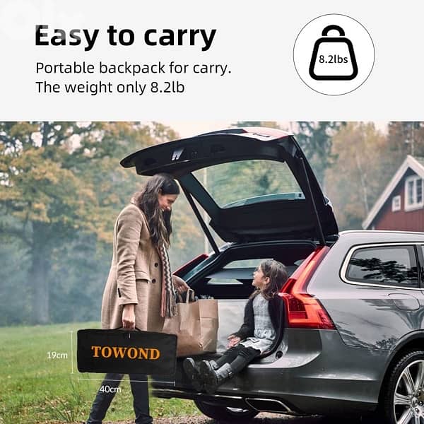 TOWOND Outdoor Projector Screen with Stand, 120-inch Portable Screen 3