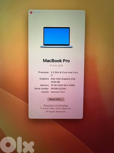 bacbook pro 2018