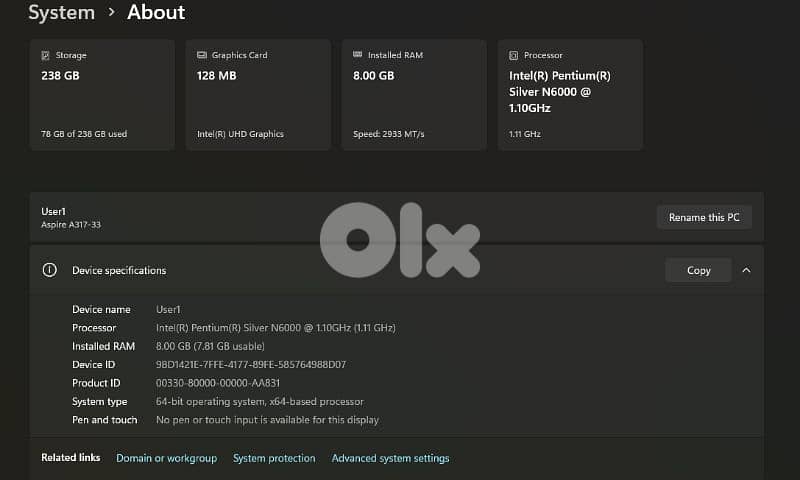 Acer Aspire 3 A317-33 – 17.3” Full HD | 8GB RAM | 256GB SSD 2