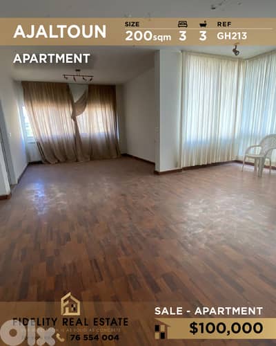 Apartment for sale in Ajaltoun GH213 شقة للبيع في عجلتون