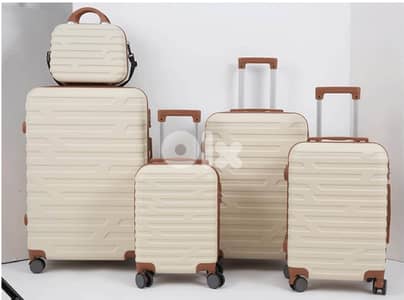 Board-X SUITCASE BAG 5 PIECES SET FOR TRAVEL BEIGE