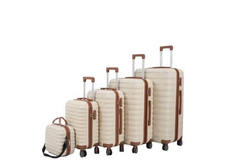 Board-X SUITCASE BAG 5 PIECES SET FOR TRAVEL BEIGE 1