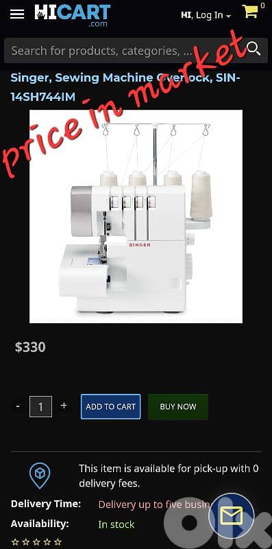 SINGER OVERLOCK SEWING MACHINE SI14SH754 (used like new) / 4$ delivery 7
