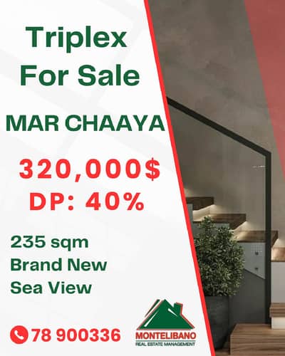 Brand New 235 sqm Triplex For Sale in Mar Chaaya + Installment Plan
