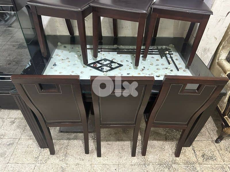 طاولة سفرة شغل توصاية ست كراسي كتير مرتبة ونظيفة 4