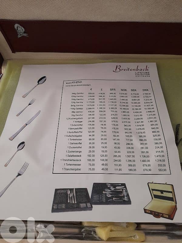 new tableware 72pcs german made. breitenbach. 2