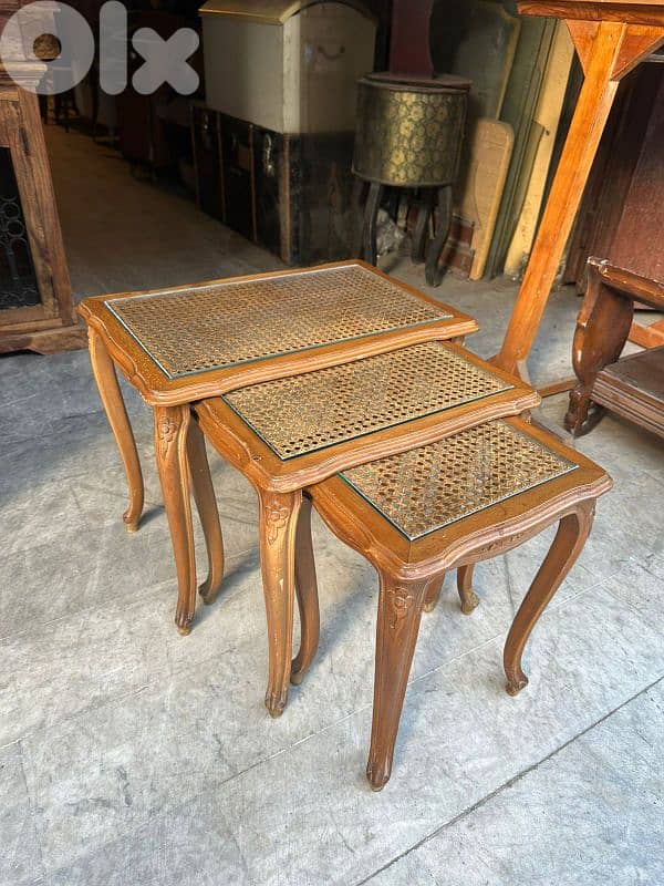 frensh louix xv set table gigon 3 pcs طقم ٣ قطع طاولات فرنسي 3