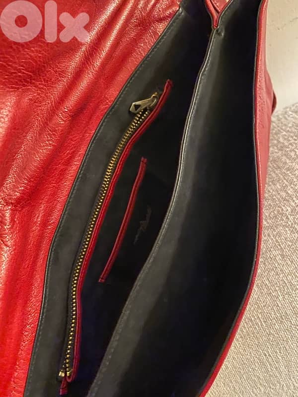 real leather Vintage red purse 3