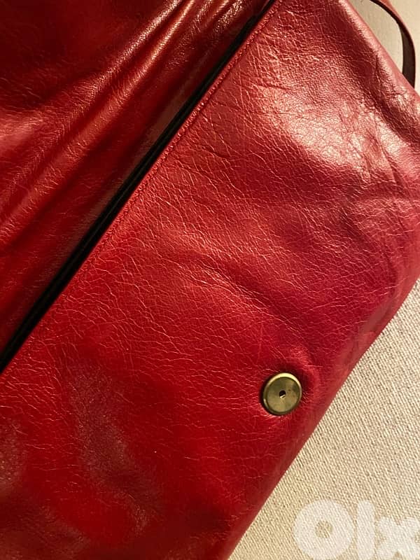 real leather Vintage red purse 4