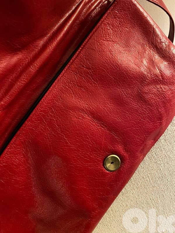 real leather Vintage red purse 5