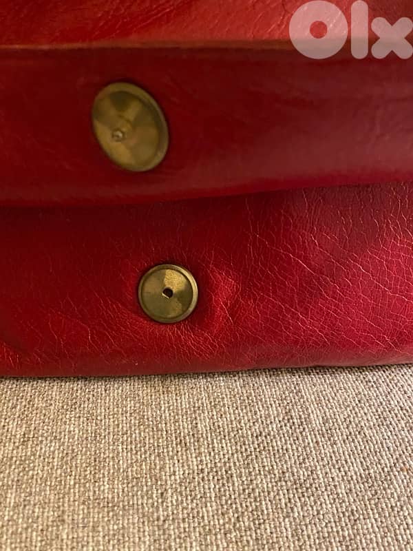 real leather Vintage red purse 6