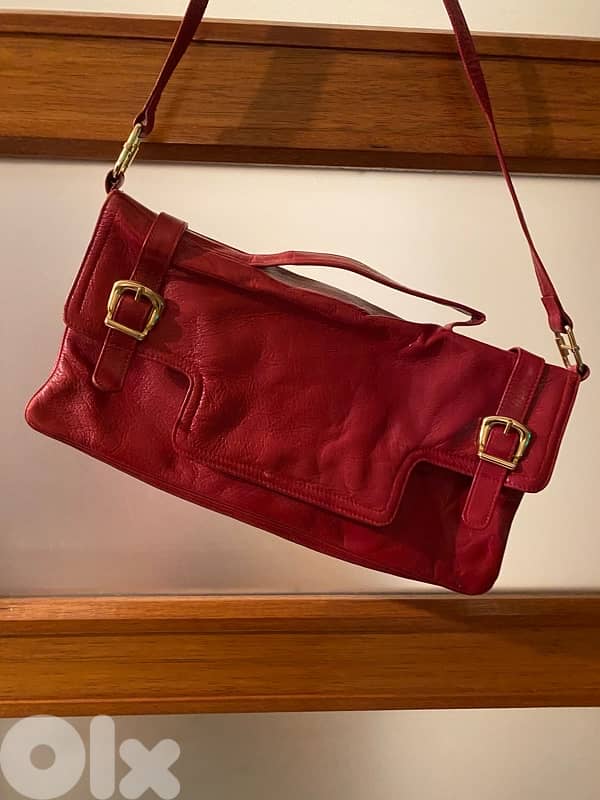 real leather Vintage red purse 9