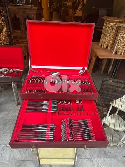 style Louis XV stainless stell silverware flatware set 85pcs