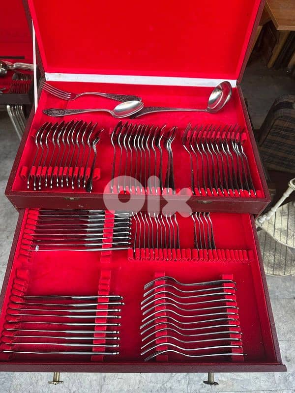 style Louis XV stainless stell silverware flatware set 85pcs 1