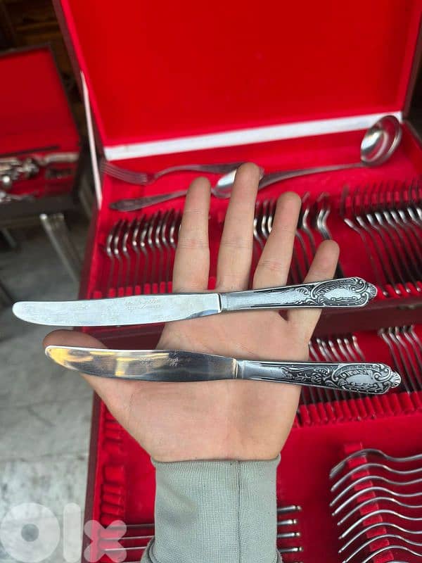 style Louis XV stainless stell silverware flatware set 85pcs 4