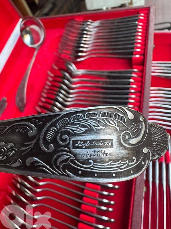 style Louis XV stainless stell silverware flatware set 85pcs 5