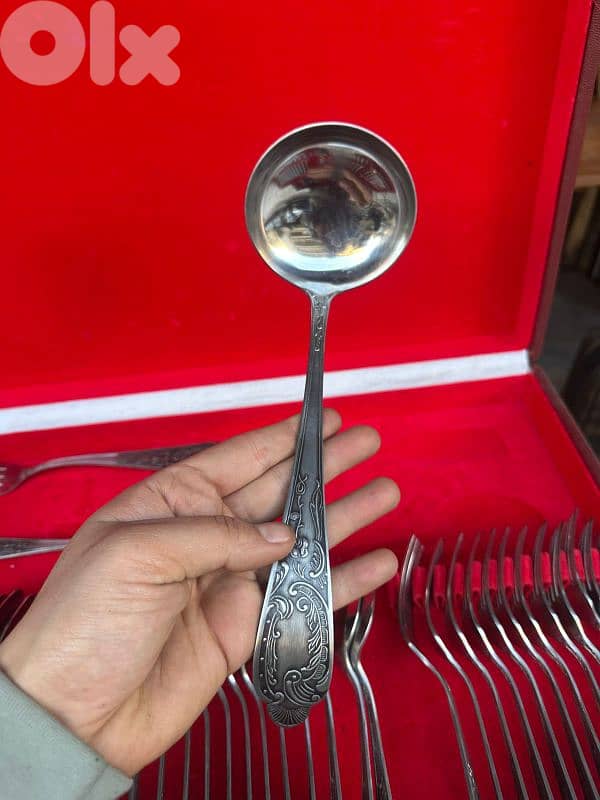 style Louis XV stainless stell silverware flatware set 85pcs 7