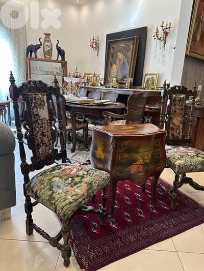 bahu and 2 chairs auntique romeo w julliat