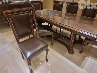 غرفة سفرة خشب سنديان اصلي