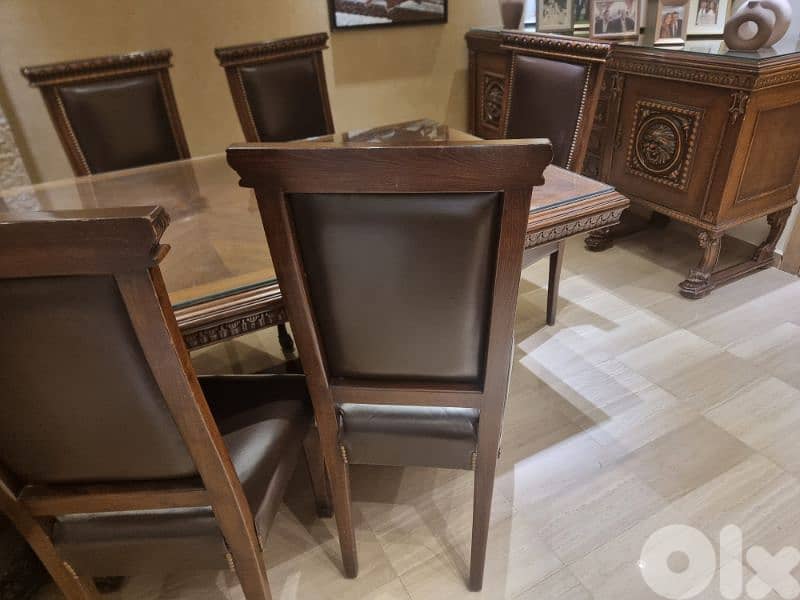 غرفة سفرة خشب سنديان اصلي 1